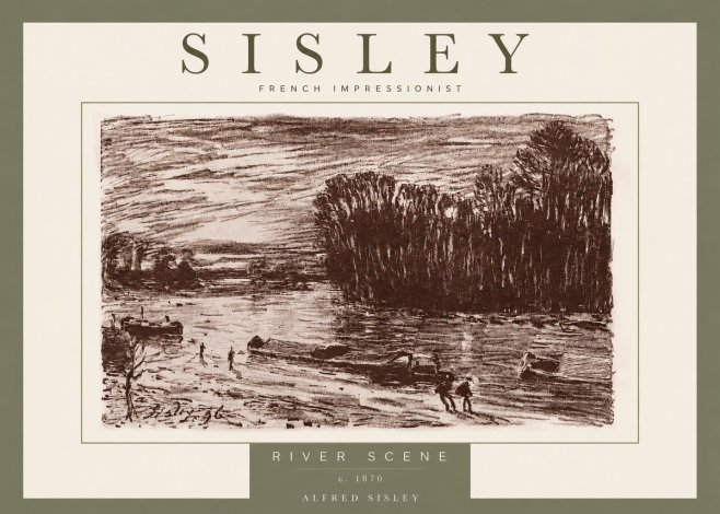 Sisley River Scene No6 - Poster