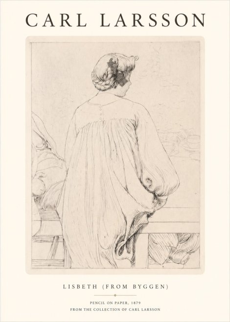 Carl Larsson Lisbeth (from Byggen) No1 - Poster
