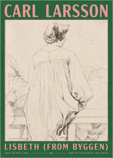 Carl Larsson Lisbeth (from Byggen) No2 - Poster