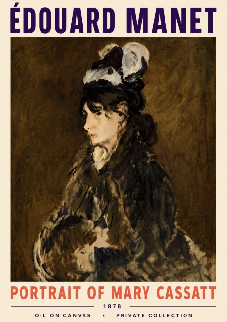 Édouard Manet Young Woman in a Hat V No5 - Poster