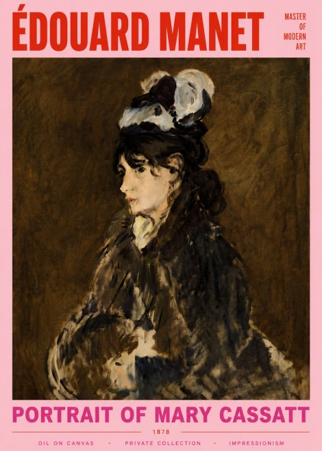 Édouard Manet Young Woman in a Hat V No6 - Poster
