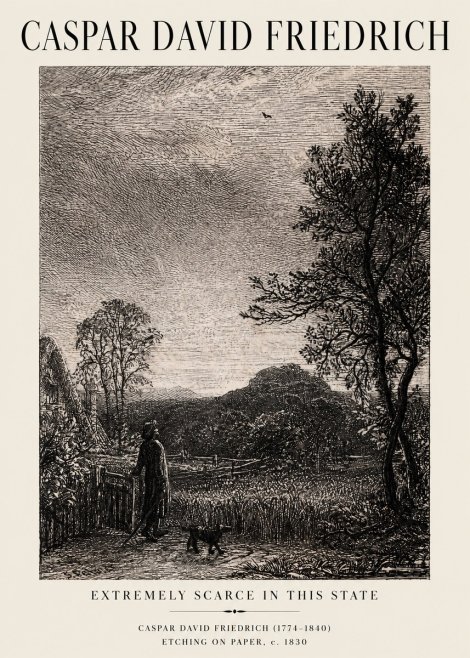 Caspar David Friedrich Extremely Scarce in This State No1 - Poster