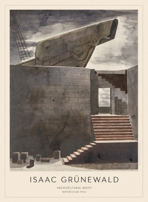 Isaac Grünewald Architectural Motif II No1 - Poster