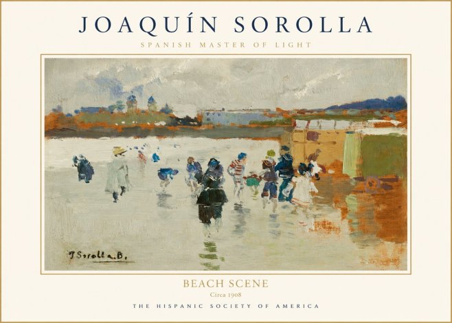 Sorolla Beach Scene No1 - Poster