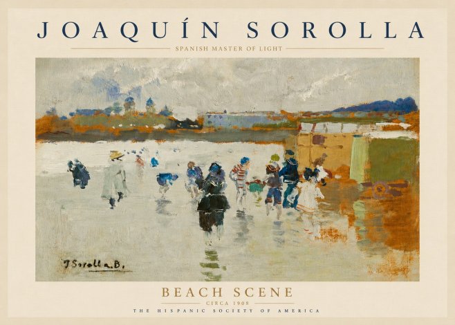Sorolla Beach Scene No4 - Poster