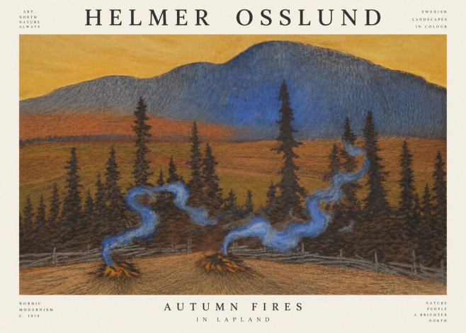 Helmer Osslund Twilight in the North No2 - Poster