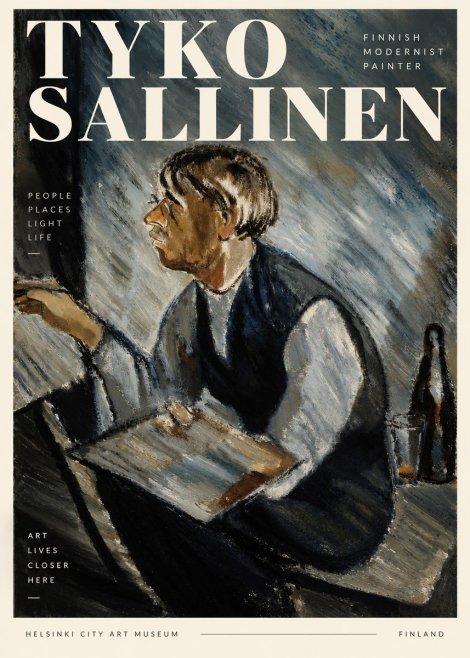 Tyko Sallinen The Artist at Work No3 - Poster