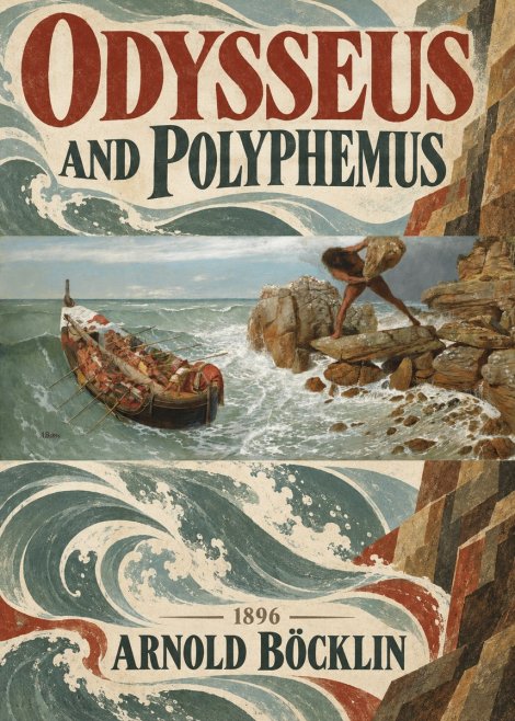 Arnold Böcklin Odysseus and Polyphemus No5 - Poster