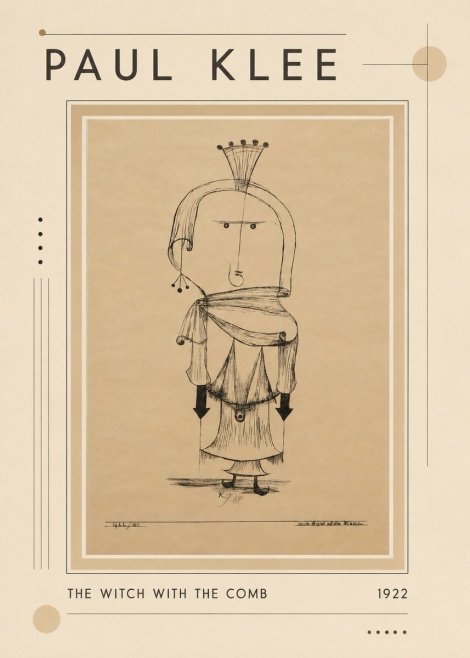 Paul Klee The Witch with the Comb No1 - Poster