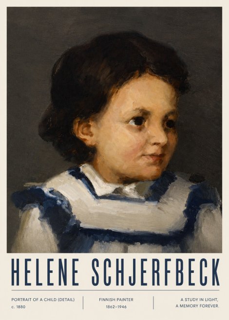 Helene Schjerfbeck Portrait of a Child (Detail) No5 - Poster