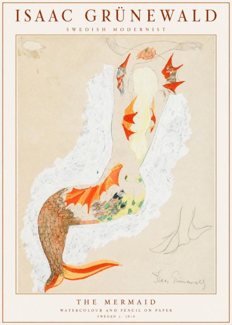 Isaac Grünewald The Mermaid No1 - Poster