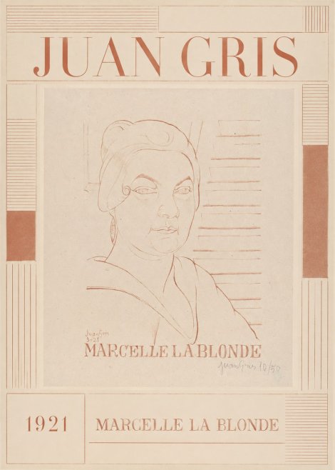 Juan Gris Marcelle La Blonde No5 - Poster