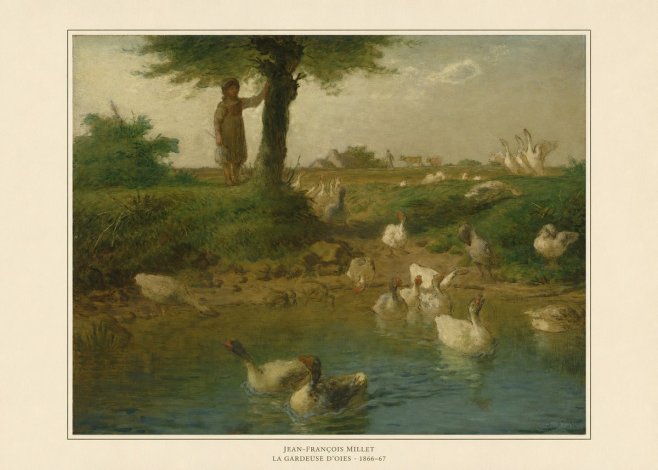 Jean-François Millet La Gardeuse D'oies No6 - Poster