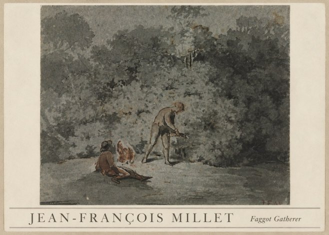 Jean-François Millet Faggot Gatherer No3 - Poster