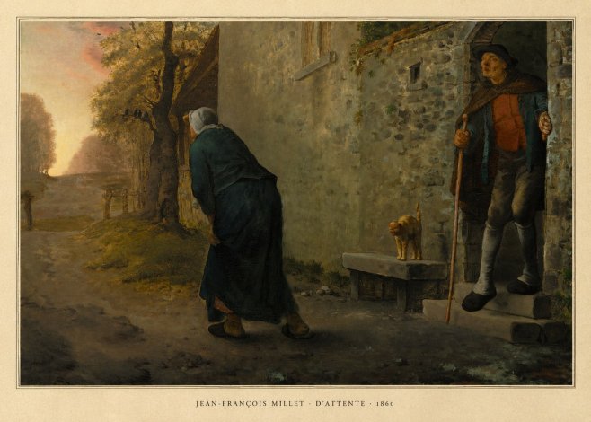 Jean-François Millet D'attente No5 - Poster