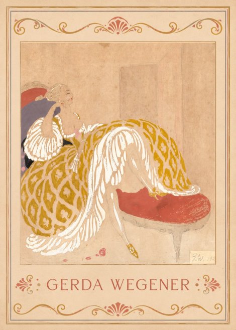 Gerda Wegener Woman in Yellow Dress No2 - Poster