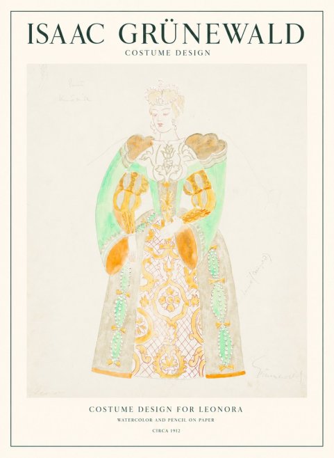 Isaac Grünewald Costume Design for Leonora No1 - Poster