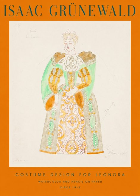 Isaac Grünewald Costume Design for Leonora No2 - Poster