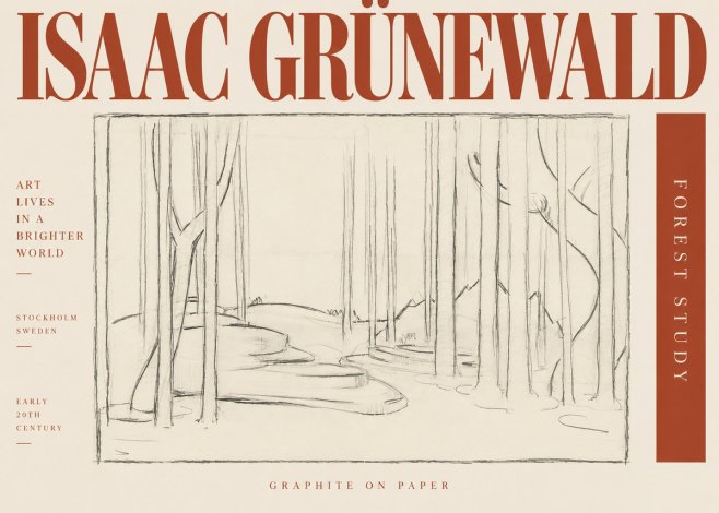 Isaac Grünewald Forest Path No3 - Poster