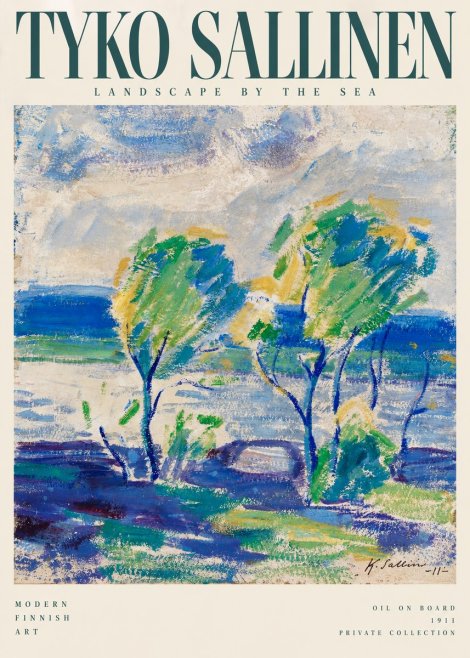 Tyko Sallinen Landscape by the Sea No2 - Poster