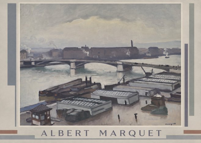 Albert Marquet River Scene, Paris No1 - Poster