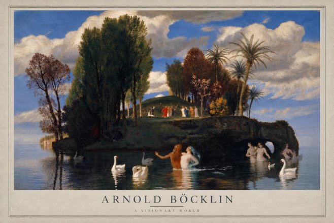 Arnold Böcklin The Island of Life No4 - Poster