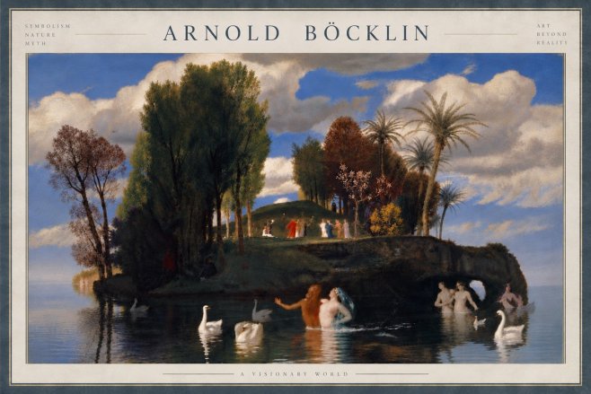 Arnold Böcklin The Island of Life No6 - Poster