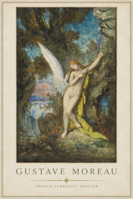 Gustave Moreau Leda and the Swan No1 - Poster