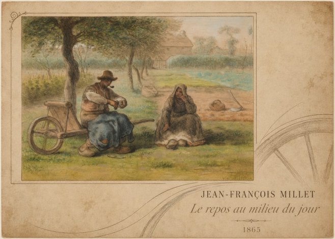 Jean-François Millet Le Repos Au Milieu Du Jour No2 - Poster