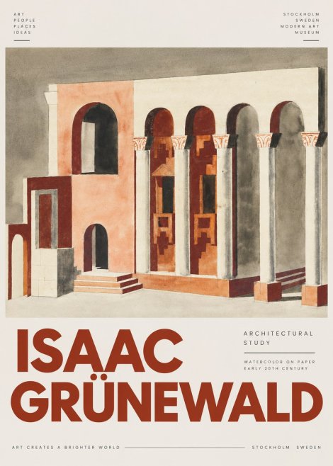 Isaac Grünewald Architectural Study I No4 - Poster