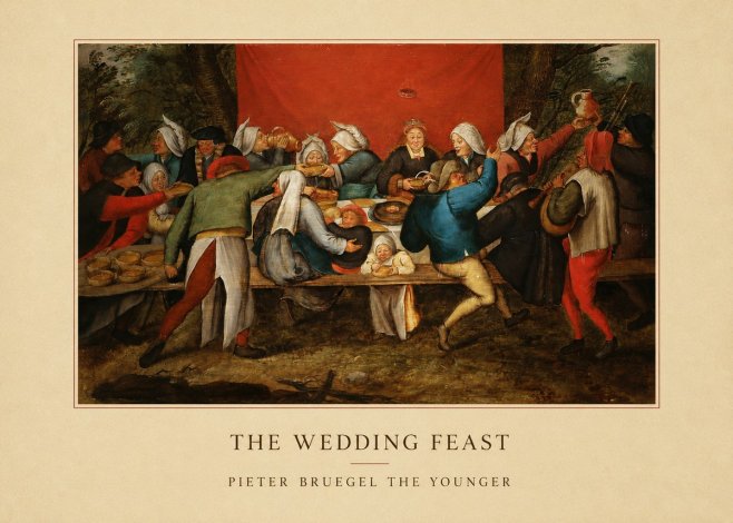 Pieter Bruegel The Wedding Feast No4 - Poster