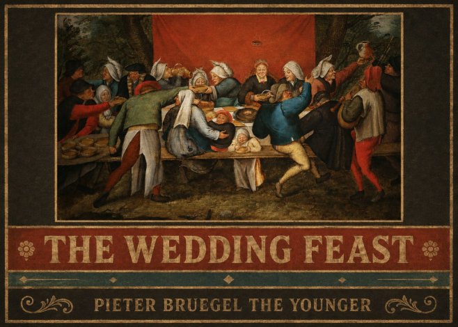 Pieter Bruegel The Wedding Feast No6 - Poster