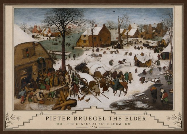 Pieter Bruegel The Census at Bethlehem IV No3 - Poster