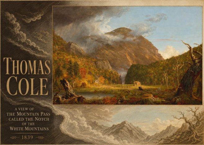 Thomas Cole A View of the Mountain Pass Called the Notch of the White Mountains No6 - Poster