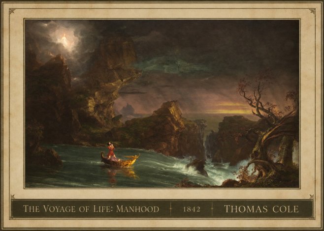 Thomas Cole The Voyage of Life: Manhood III No1 - Poster