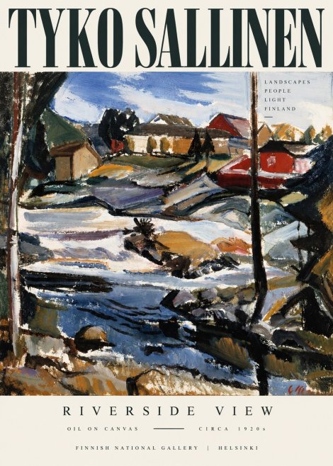 Tyko Sallinen Riverside View No3 - Poster