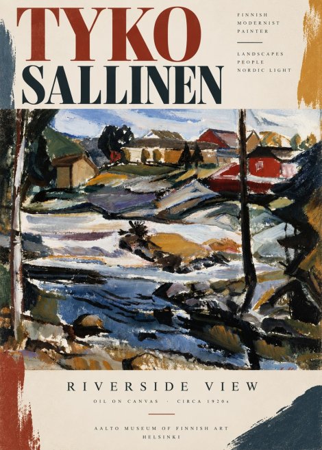 Tyko Sallinen Riverside View No4 - Poster