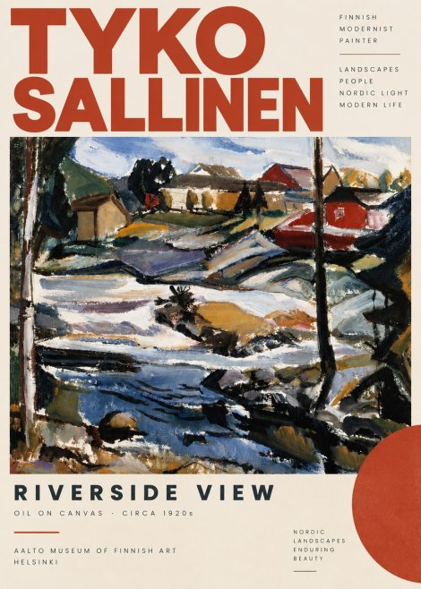 Tyko Sallinen Riverside View No6 - Poster