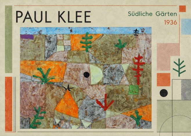 Paul Klee Südliche Gärten No1 - Poster