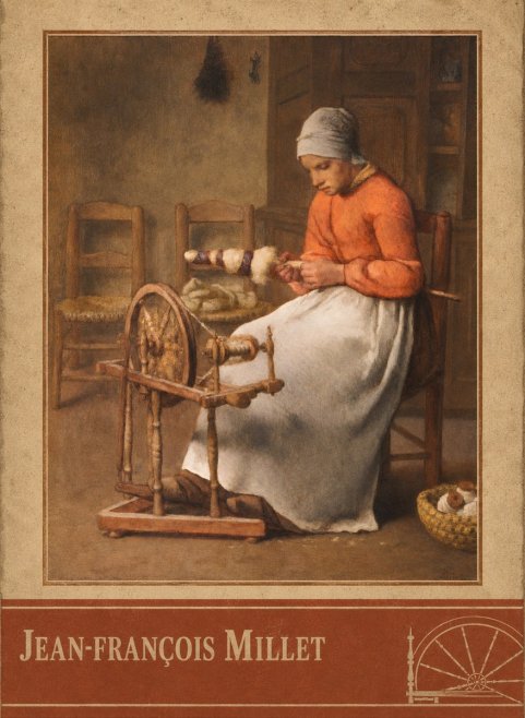 Jean-François Millet Woman Spinning No2 - Poster
