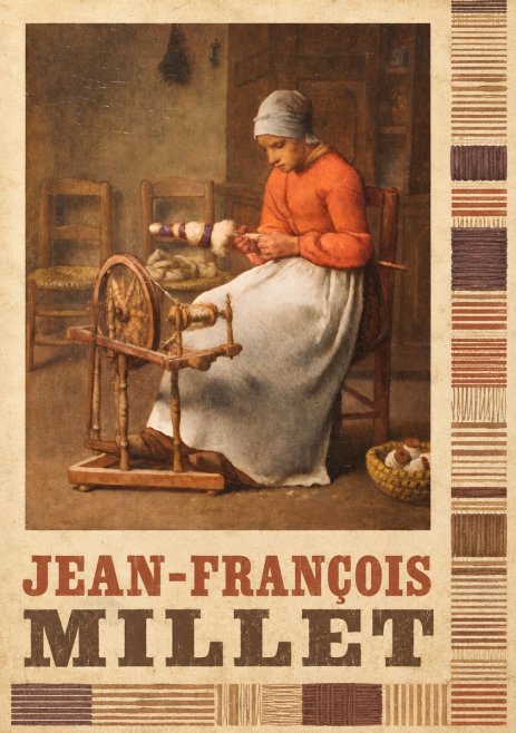 Jean-François Millet Woman Spinning No6 - Poster