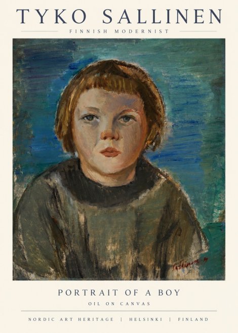 Tyko Sallinen Portrait of a Boy No1 - Poster