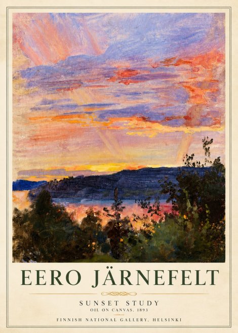 Eero Järnefelt Sunset Study No6 - Poster