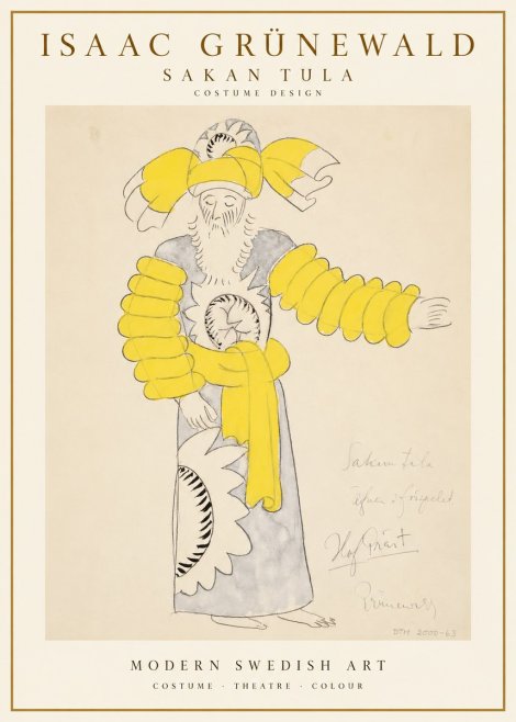 Isaac Grünewald Sakan Tula - Costume Design No1 - Poster