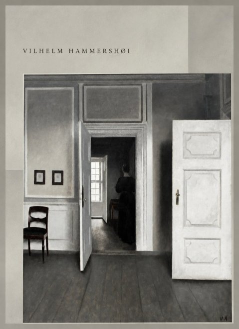 Vilhelm Hammershøi Interior with a Woman Seen from Behind No5 - Poster