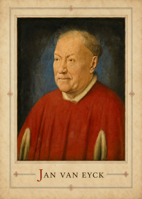 Jan van Eyck Portrait of a Man III No3 - Poster