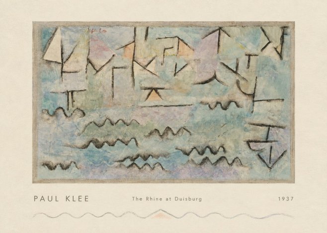 Paul Klee The Rhine at Duisburg No4 - Poster