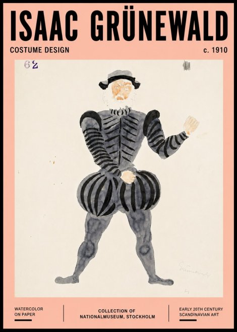 Isaac Grünewald Costume Design C. 1910 No5 - Poster