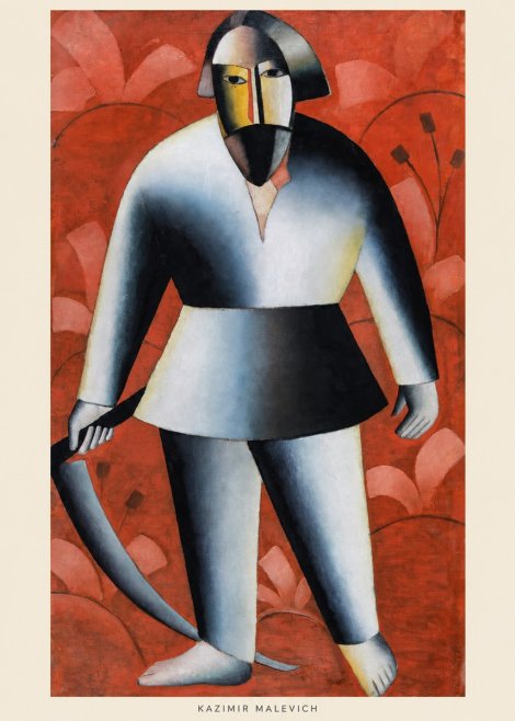 Kazimir Malevich Peasant with Scythe No5 - Poster