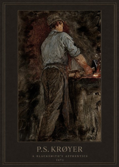 P.S. Krøyer A Blacksmith's Apprentice No3 - Poster